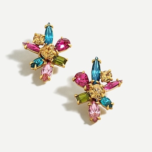 New J Crew Statement Colorful Earrings